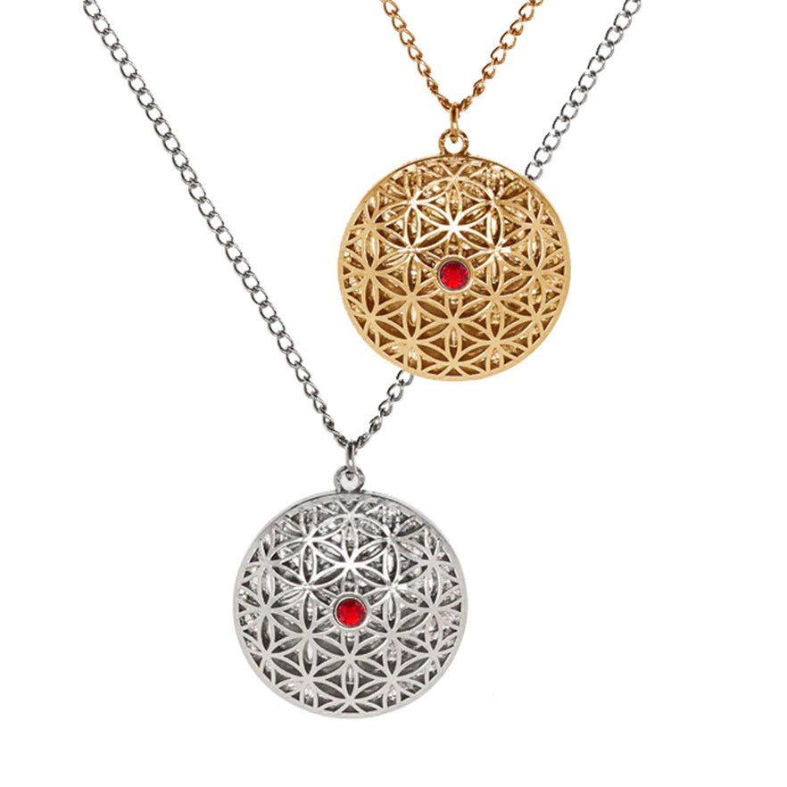 Halskette Blume des Lebens Gold