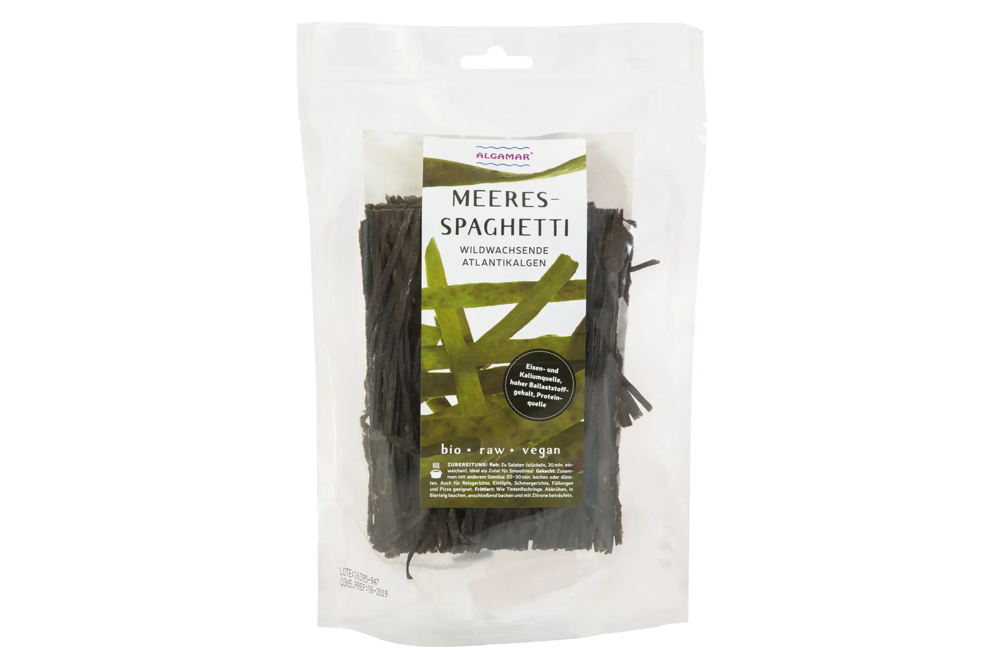 Meeresspaghetti Algen Bio, Roh, 100 g