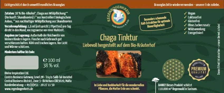 Premium Chaga Tinktur, 100 ml
