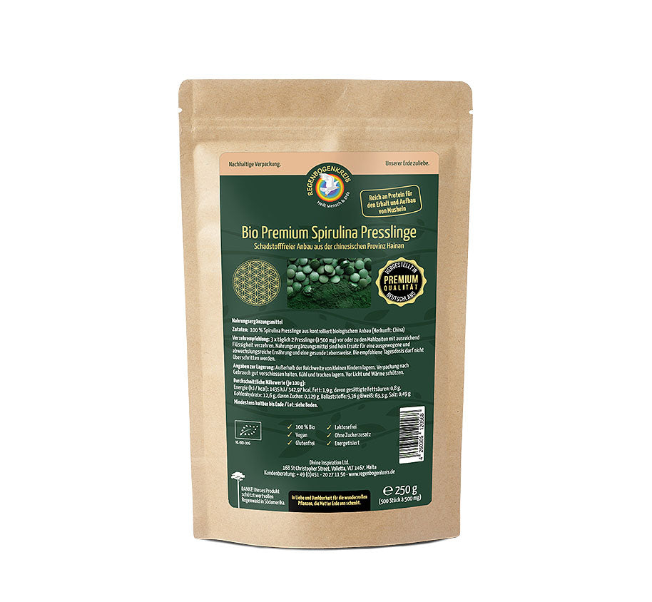 Bio Premium Spirulina Presslinge, 500 Stück