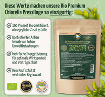 Bio Premium Chlorella Presslinge, 500 Stück, 250 g