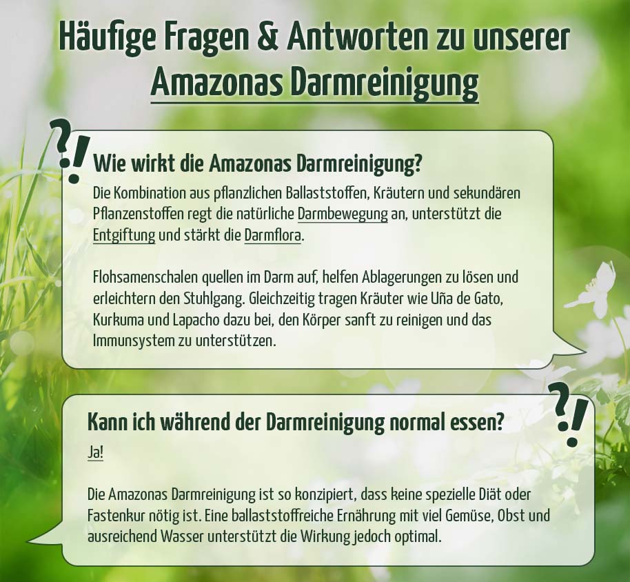 Amazonas Darmreinigung, Pulver oder Kapseln, vegan
