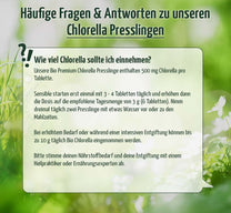 Bio Premium Chlorella Presslinge, 500 Stück, 250 g