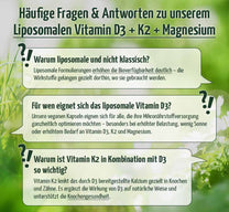 Premium Liposomales Vitamin D3+ K2 + Magnesium