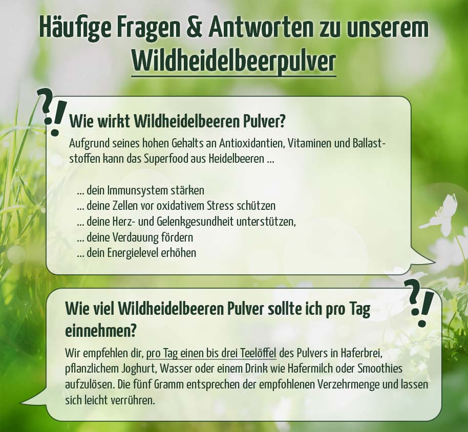 Premium Wildheidelbeer Pulver, 100 g