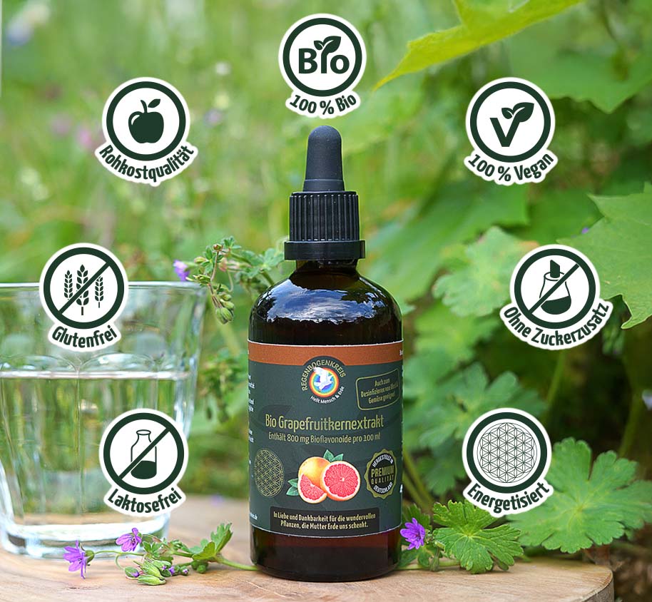 Bio Grapefruitkernextrakt 800 mg, 100 ml, Rohkostqualität (raw)