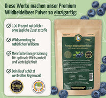 Premium Wildheidelbeer Pulver, 100 g