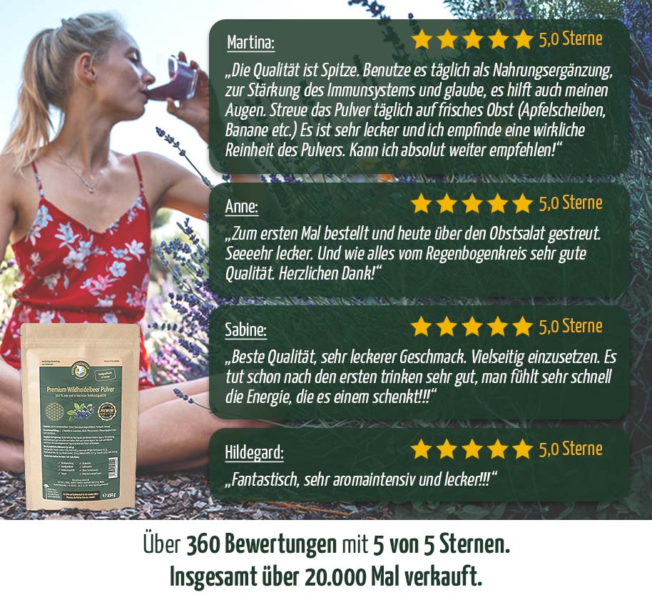 Premium Wildheidelbeer Pulver, 100 g