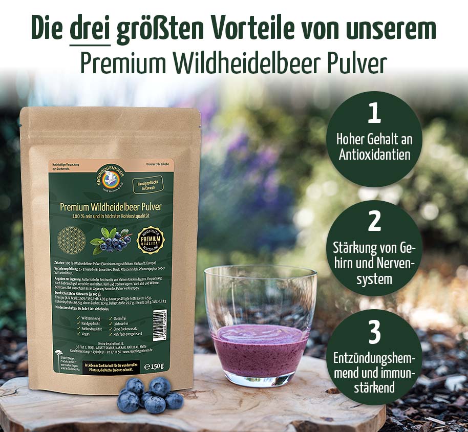 Premium Wildheidelbeer Pulver, 100 g