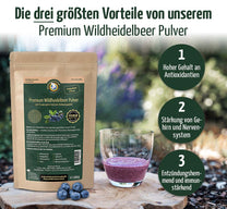 Premium Wildheidelbeer Pulver, 100 g