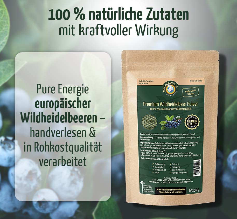 Premium Wildheidelbeer Pulver, 100 g