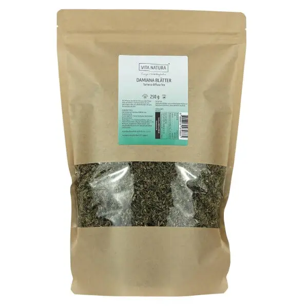 Damiana Blätter Tee, Rohkost, 250 g