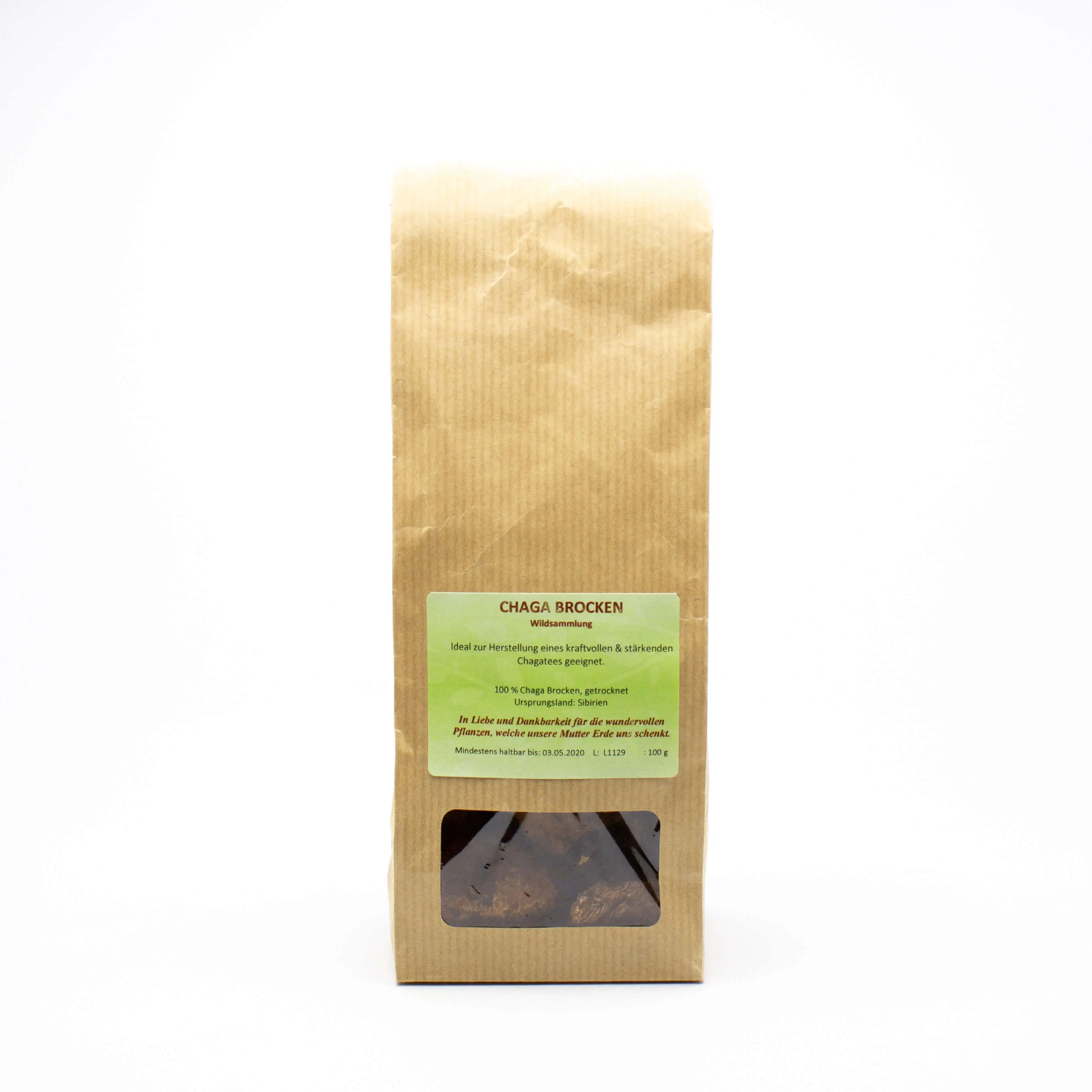 Chaga Brocken Wildsammlung, 100 g Image