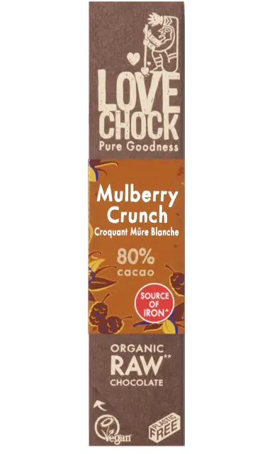 Lovechock Riegel Maulbeere/Crunch Bio, Roh Image
