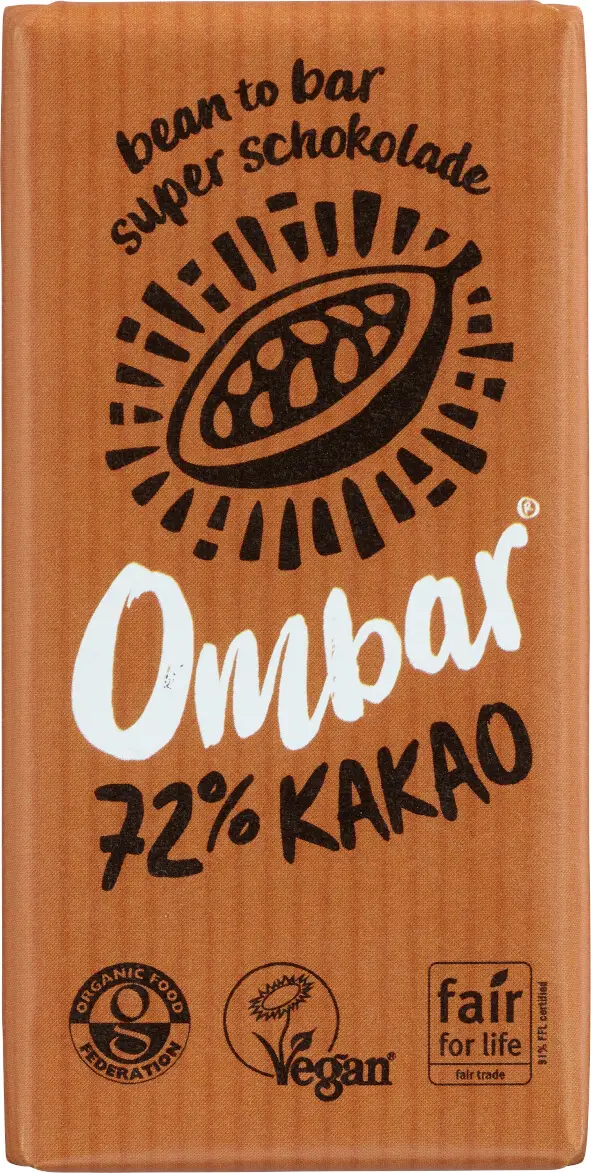 Ombar Dark 72 %, Bio, Roh, Fair 35 g Image
