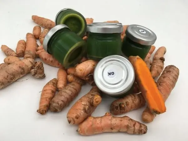 Gerstengras-Kurkuma Rohsaft Mix 28ml Bio, Rohkost, 30 Stück