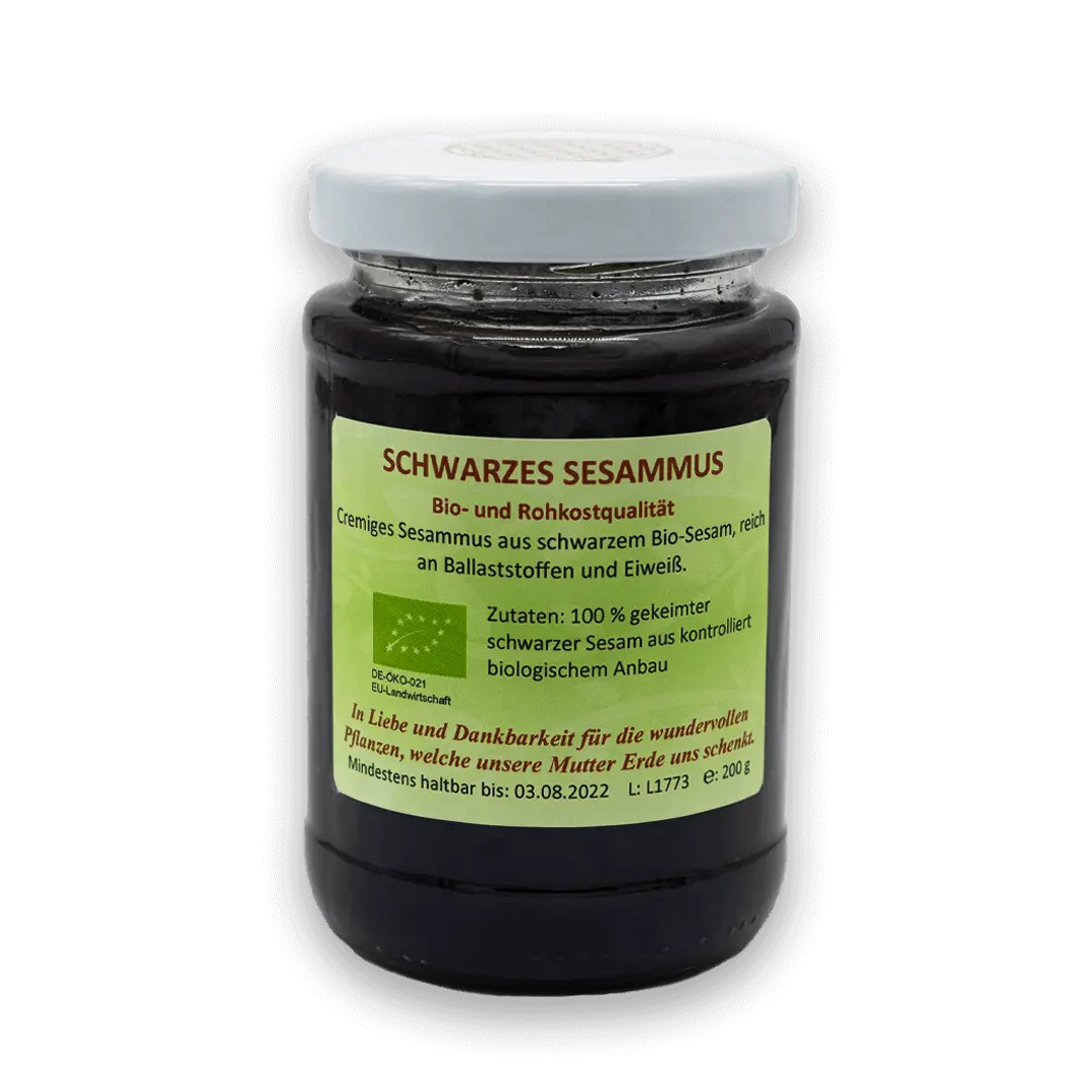 Schwarzes Sesammus, Bio, Rohkost, 200 g Image