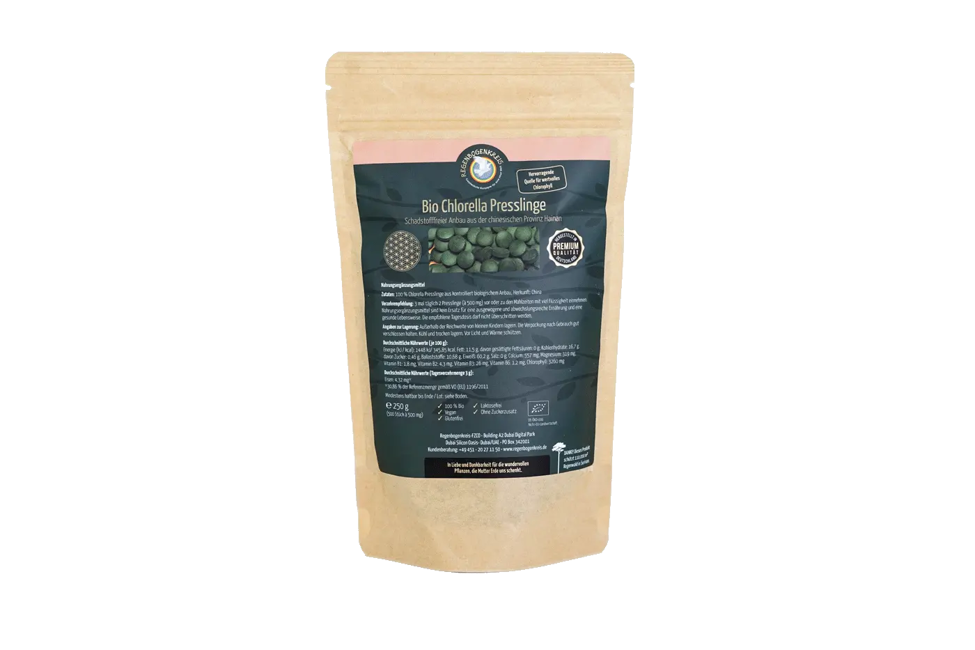 Chlorella Presslinge, Bio, 500 Stück Image