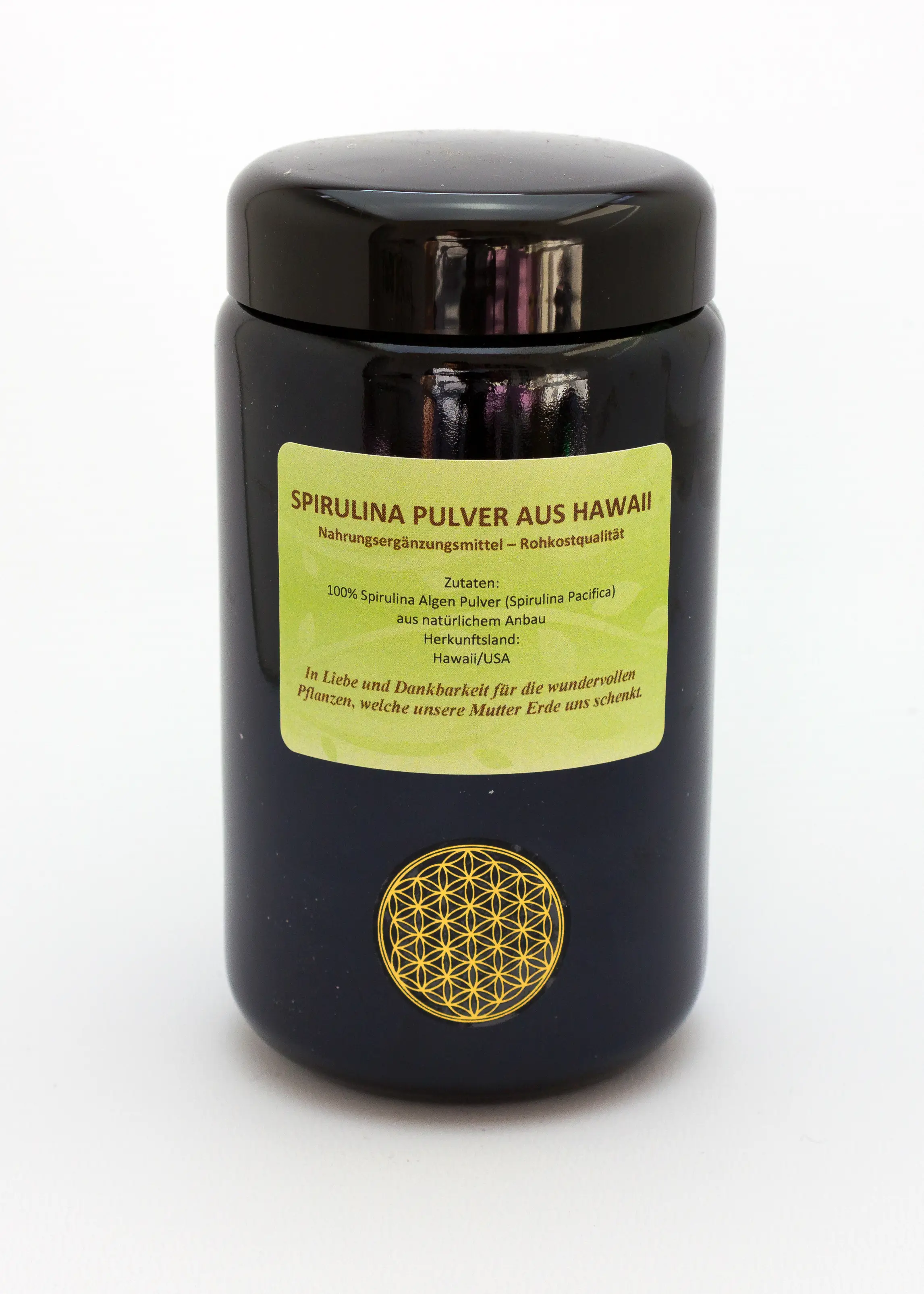 Spirulina Pulver aus Hawaii, natürlicher Anbau, Rohkost, veganes Eiweiß