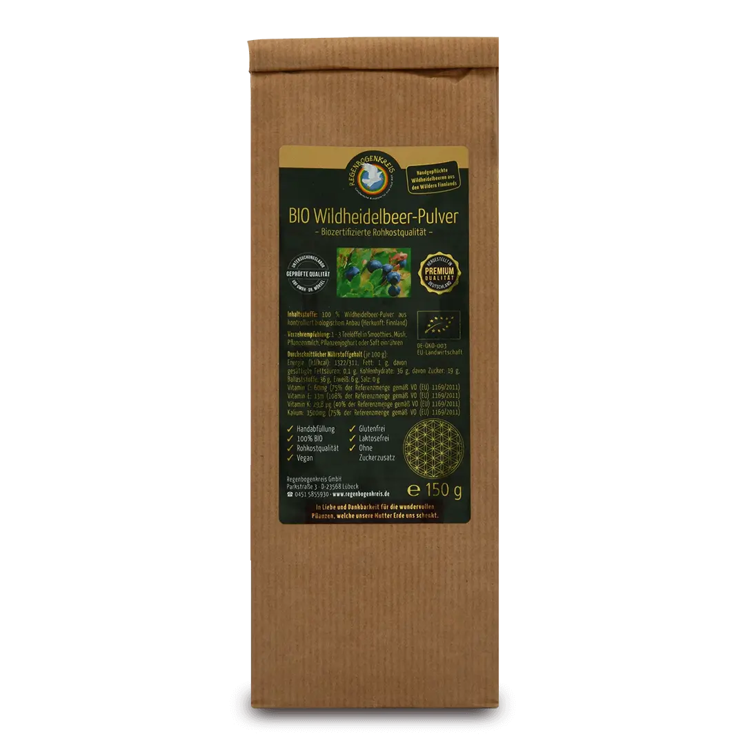 Wildheidelbeerpulver 150 g Bio, Rohkost, Wildsammlung Image