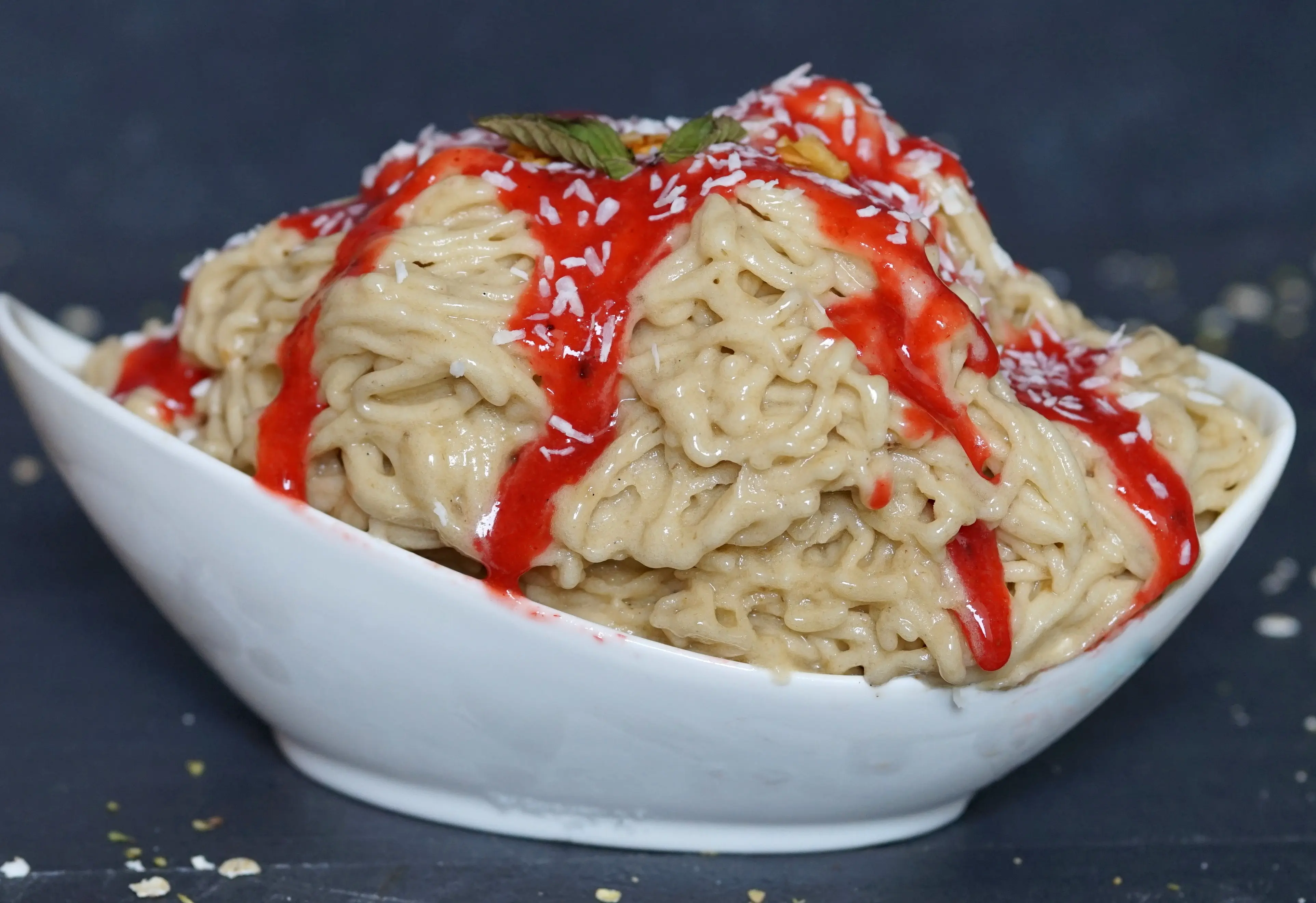 Veganes Spaghettieis