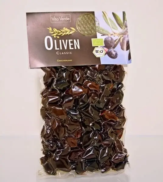 Schwarze Thrumba Oliven Bio, Rohkost, Fair, 200 g