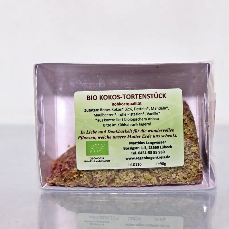 Kokos-Tortenstück Bio, Rohkost, 85 g Image