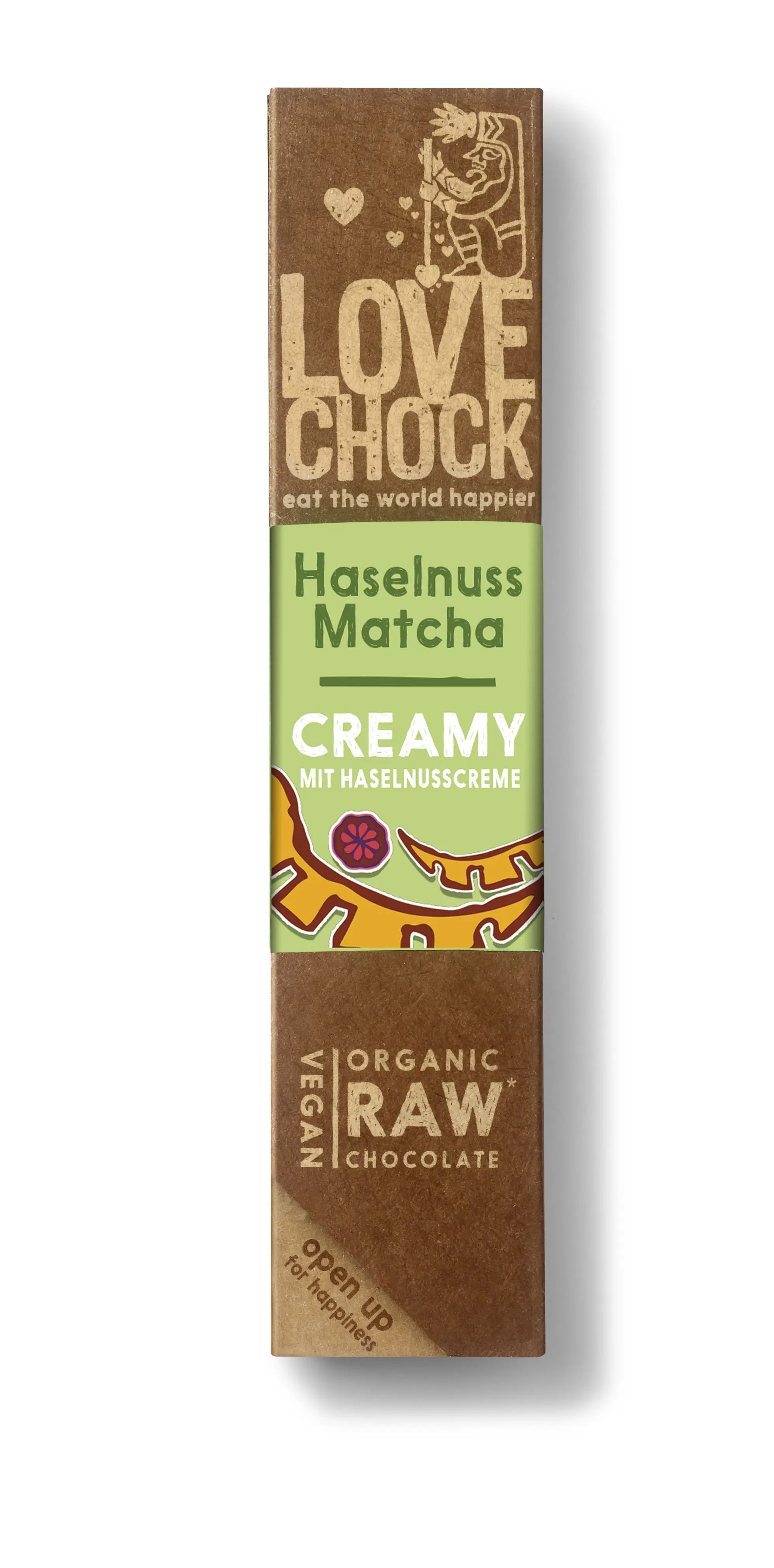 Lovechock Creamy Bar Haselnuss/Matcha, Bio, Rohkost, 3er-Pack Image
