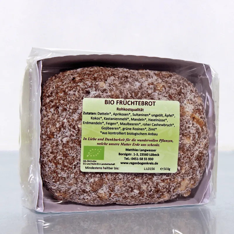 Früchtebrot Bio, Rohkostqualität, 500 g Image