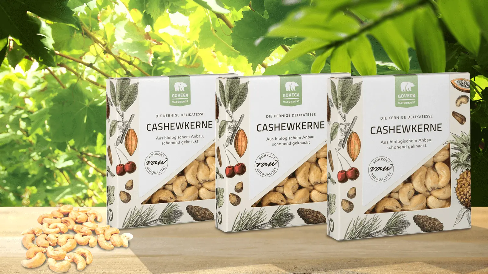 Cashewkerne Bio, Rohkost, 3er-Pack Image