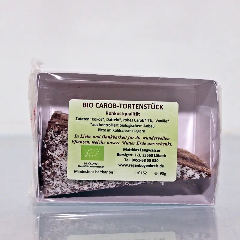 Carob Tortenstück Bio, Rohkost, 90 g Image