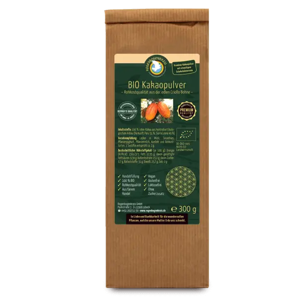 Kakao Pulver, Bio, Rohkost, 300 g