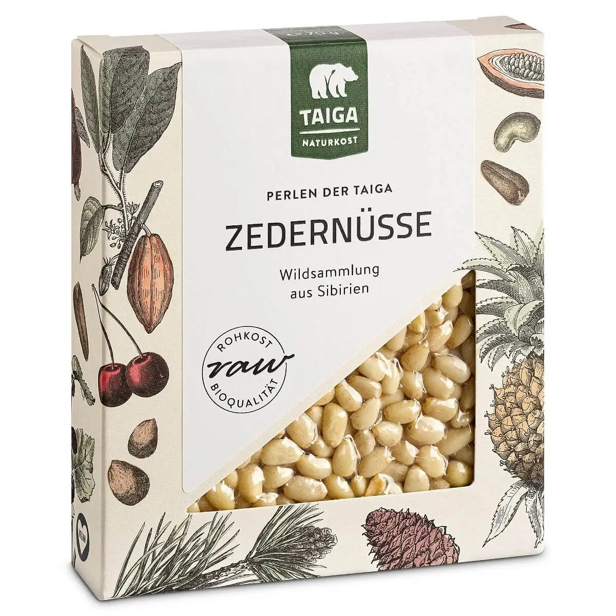 Sibirische Zedernüsse Wildsammlung, Bio, Rohkost, 70 g Image