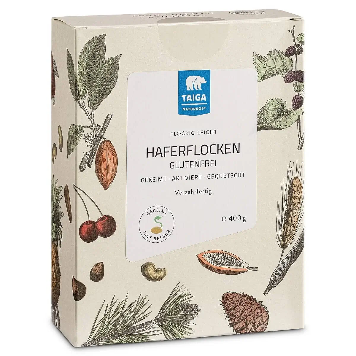 Haferflocken angekeimt, Bio, Rohkost, 400 g Image