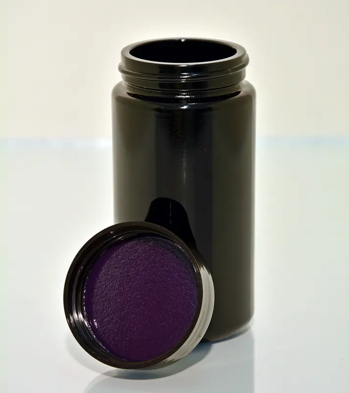 Violettglas mit Deckel, leer, 200 ml Image