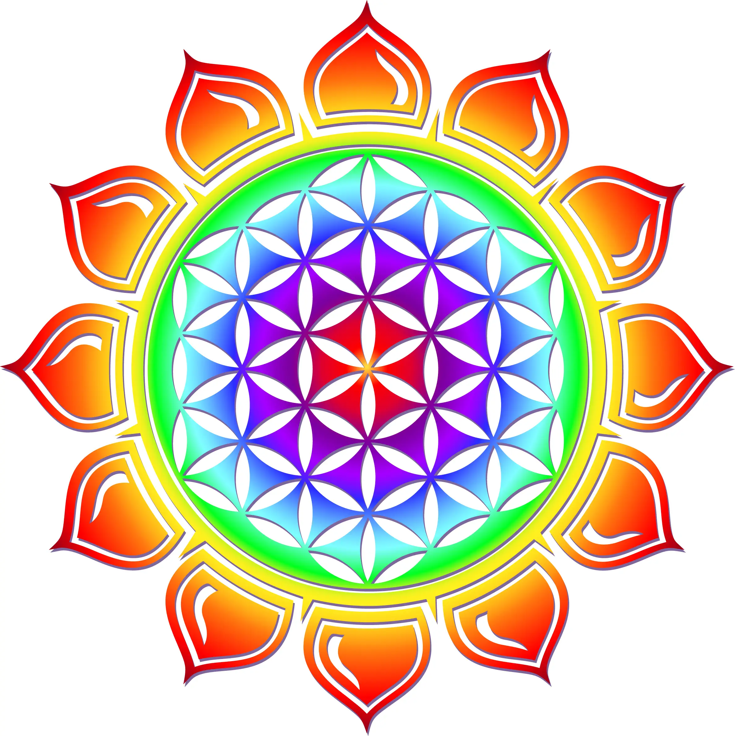 Blume des Lebens Lotus Untersetzer DINA4