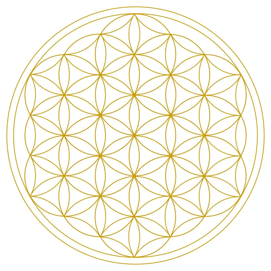 Blume des Lebens, Aufkleber, Goldprägung | Blume des Lebens