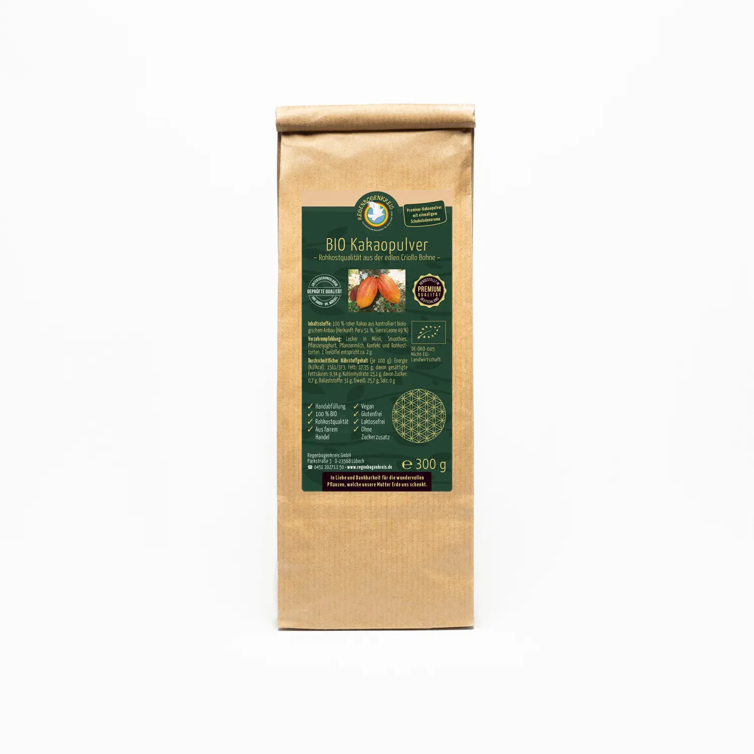 Kakaopulver Bio, Rohkost, 300 g Image