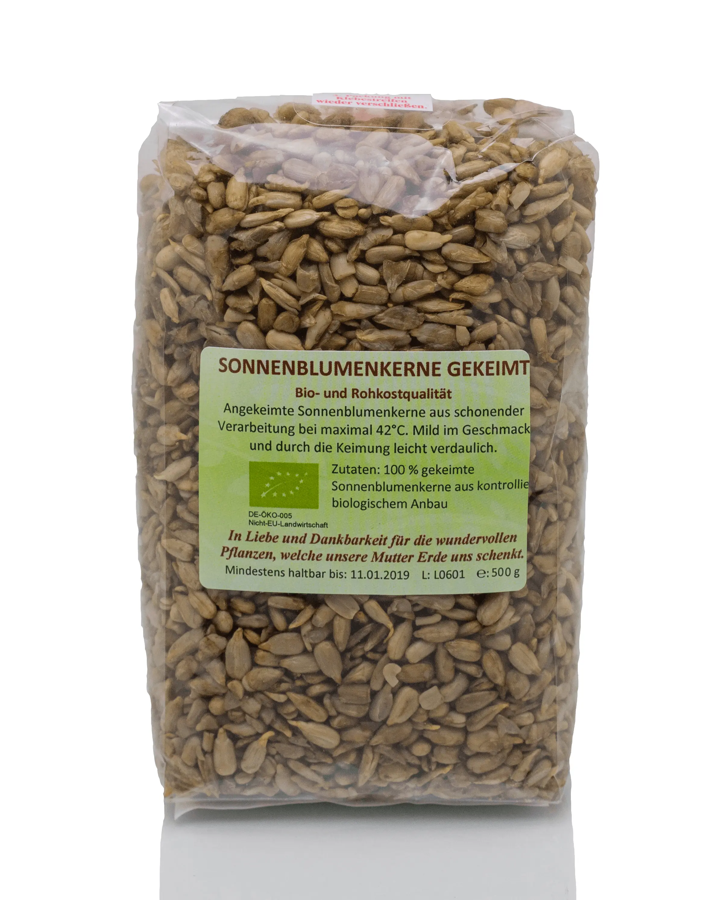 Sonnenblumenkerne gekeimt Bio, Rohkost 500 g Image