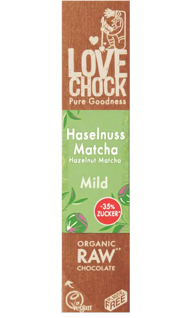 Lovechock Creamy Bar Haselnuss/Matcha Bio, Rohkost Image