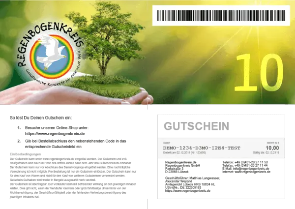 Digitaler Geschenkgutschein