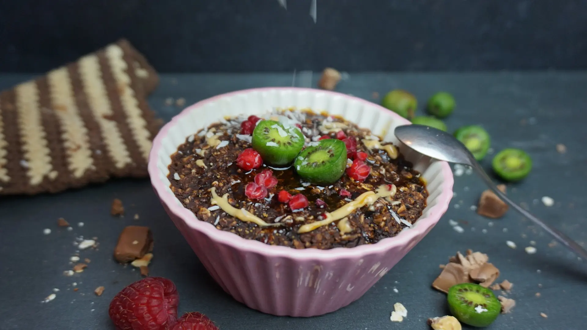 Schoko-Erdnuss-Porridge