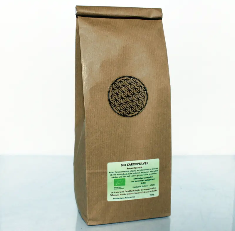 Carob Pulver, Bio, Rohkost, 400 g Image