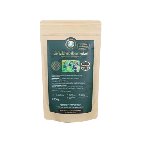 Wildheidelbeer Pulver, Bio, Wildsammlung, Rohkost, 150 g Image