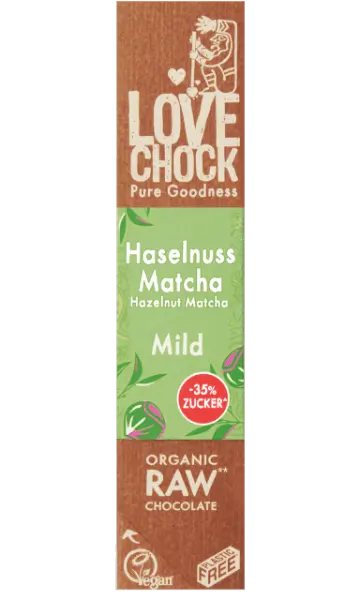 Lovechock Creamy Bar Haselnuss/Matcha Bio, Rohkost