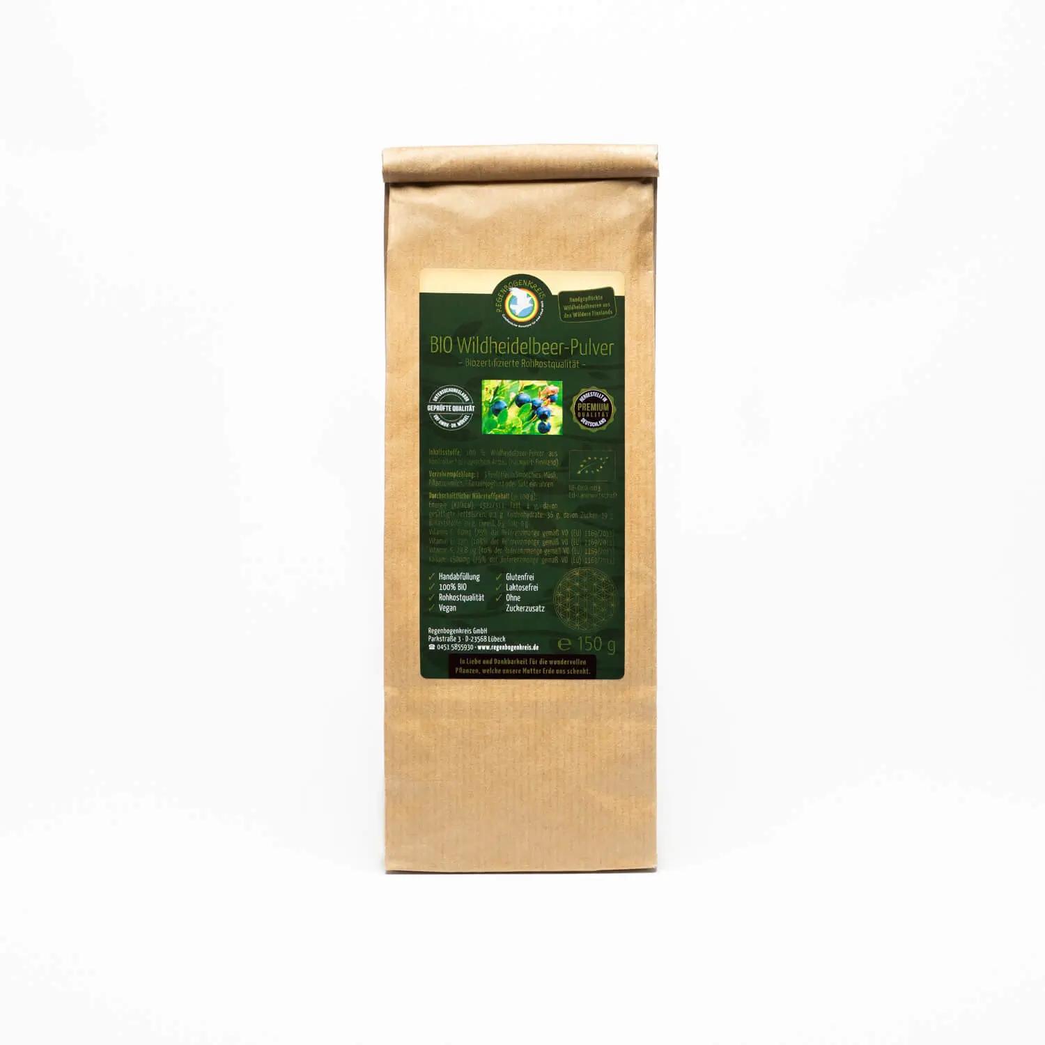 Wildheidelbeerpulver 150g Bio, Rohkost, Wildsammlung Image