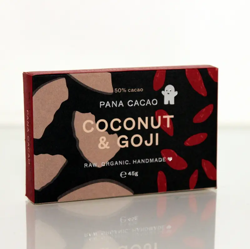 Pana Schokolade - Kokosnuss & Goji Bio, Rohkost, 45 g Image